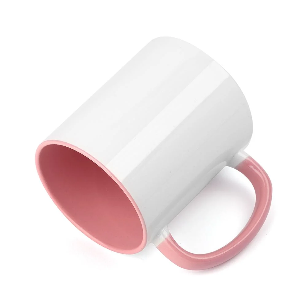 11oz Pink Coloured inner mug and handle - Image 4