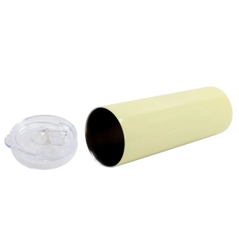 20oz Stainless Steel Tumbler - Glossy Yellow - Image 5
