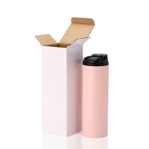 20oz Stainless Steel Tumbler - Matte Pink Black Multifunctional Lid - Image 2