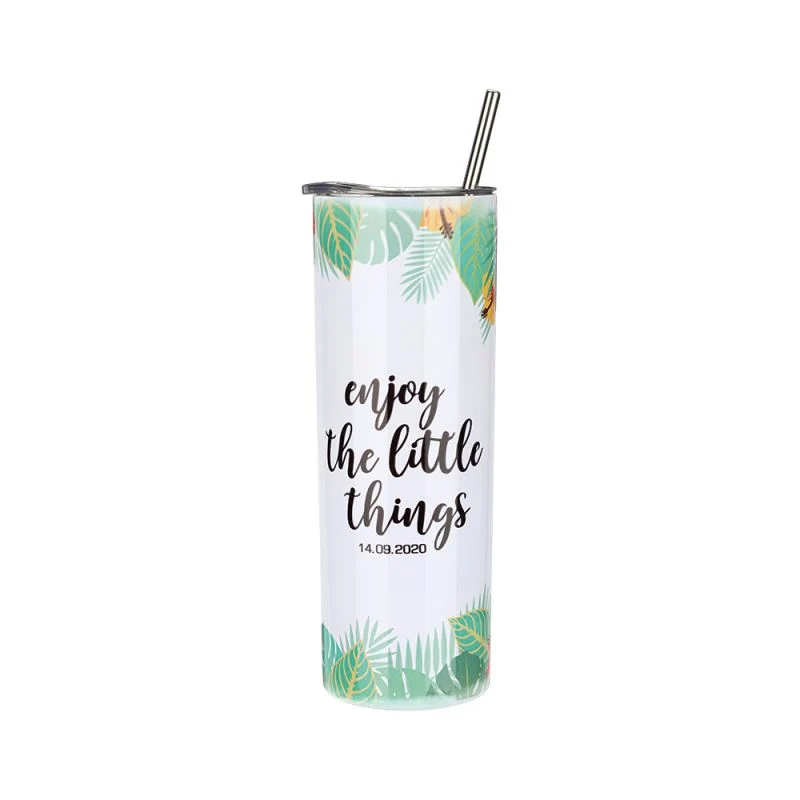 20oz Stainless Steel Tumbler - Glossy White