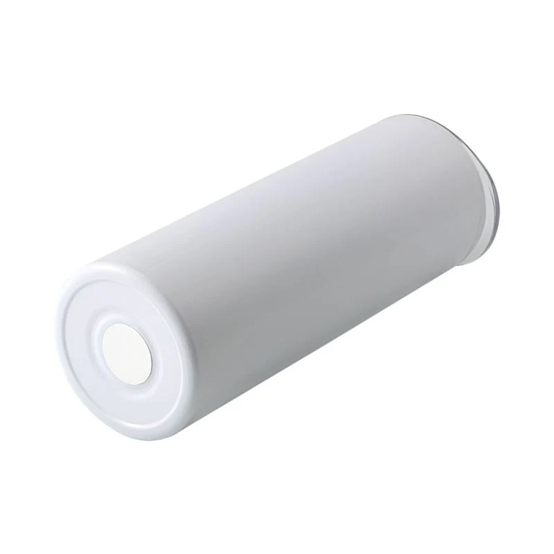 20oz Stainless Steel Tumbler - Glossy White - Image 5
