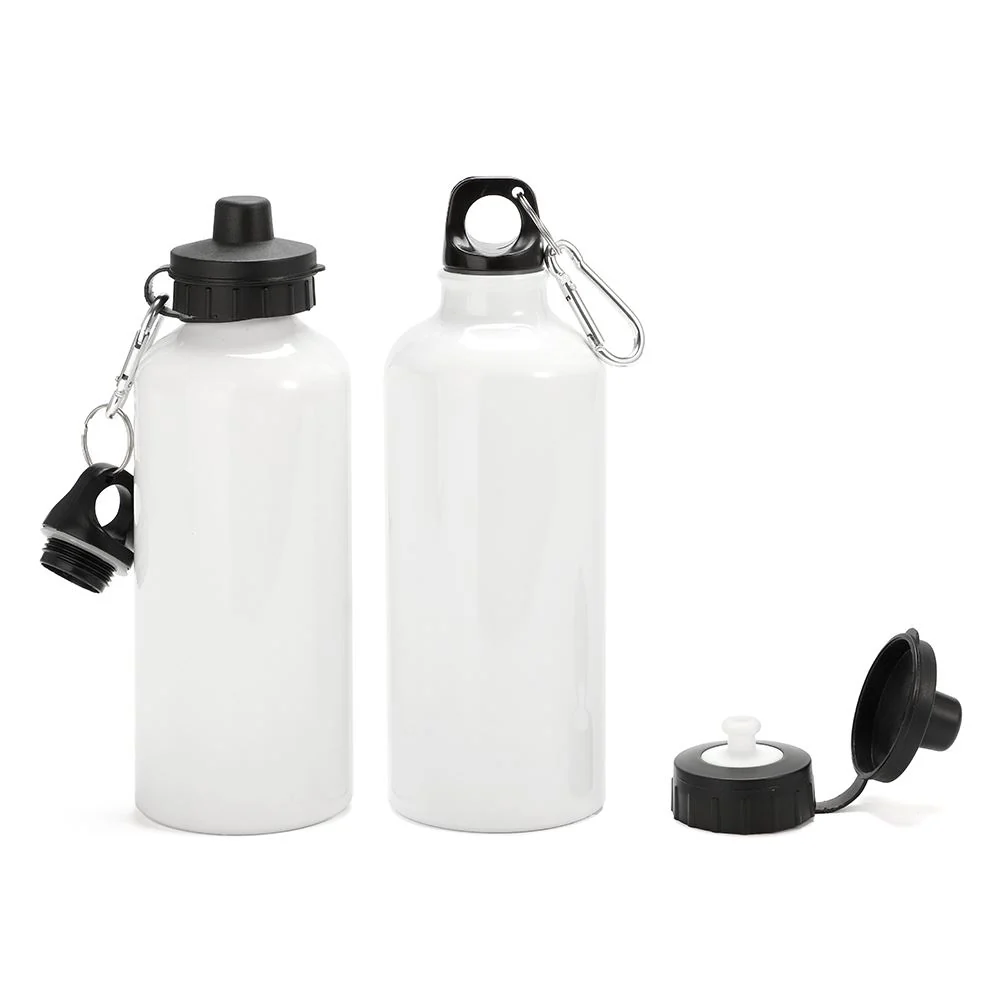 Aluminium Water Bottle 500ml White - Image 4