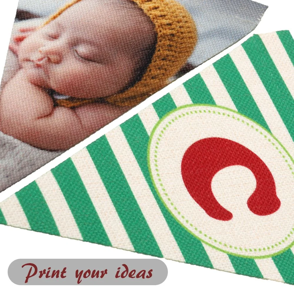 5pcs Linen Triangle Banners - 15.5 x 22 cm - Image 4