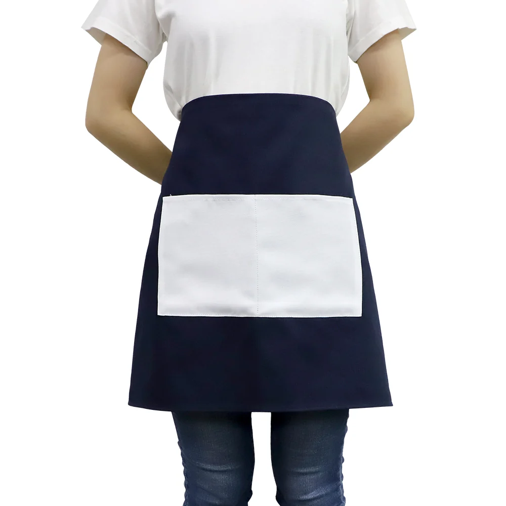 Adult Waist Apron with Pocket - Blue - Image 3