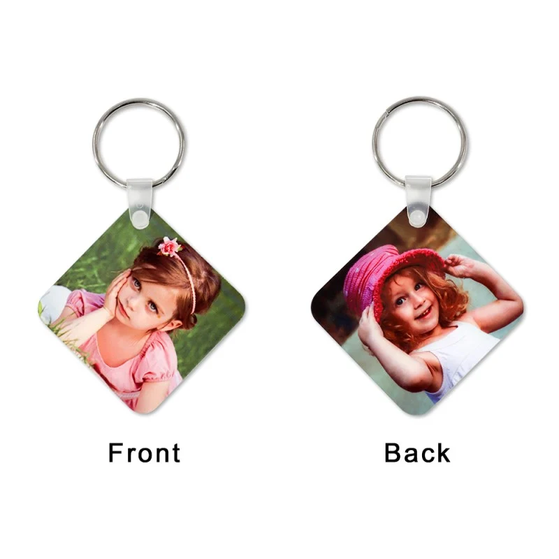 Aluminium Square Keyring 50mm - Double Sided - Image 3