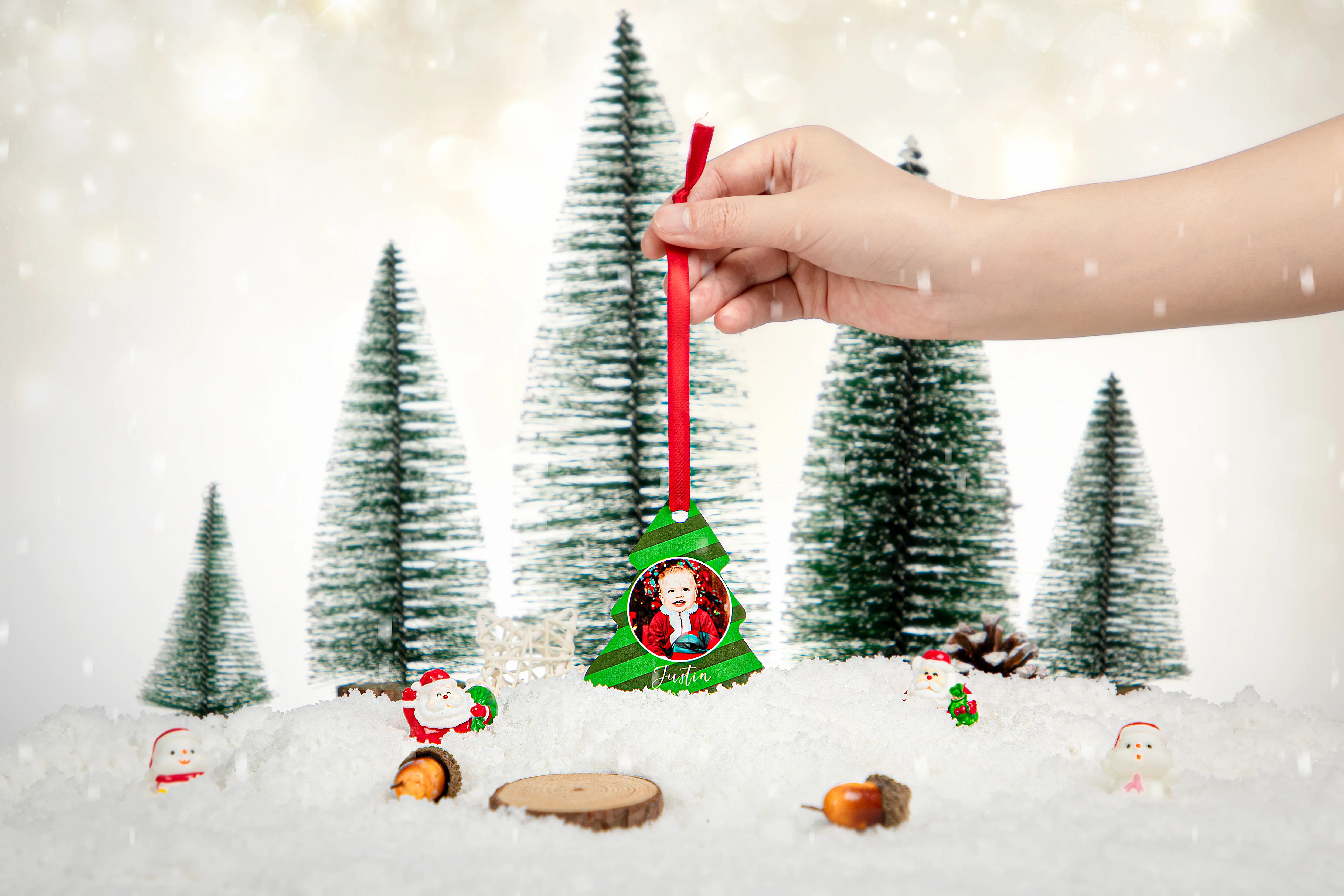 Aluminium Xmas Decoration - Double Sided - Bell - Image 4