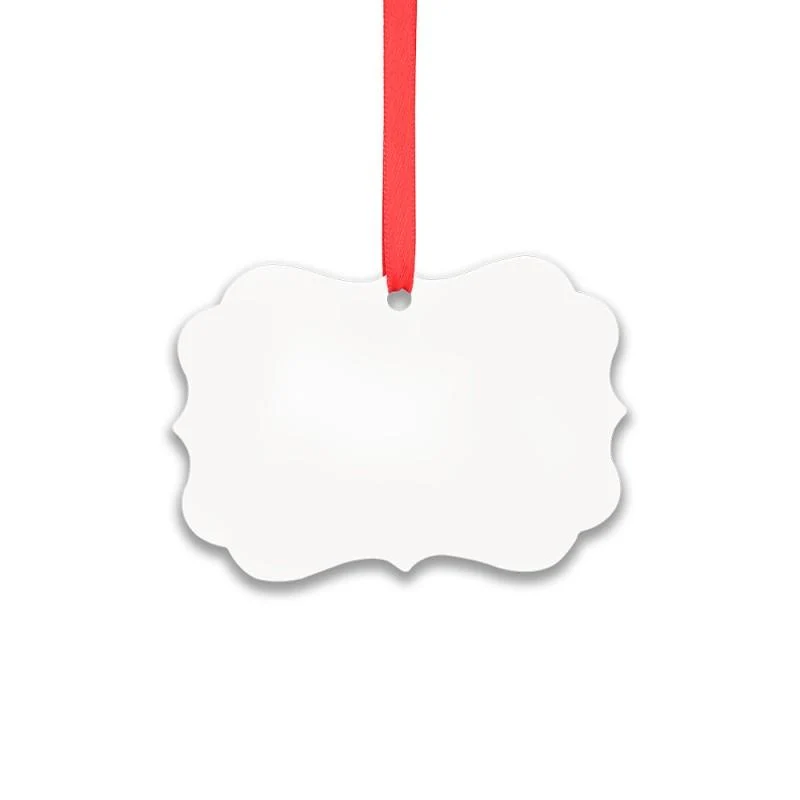 Aluminium Xmas Decoration - Double Sided - Fancy Rectangle - Image 2