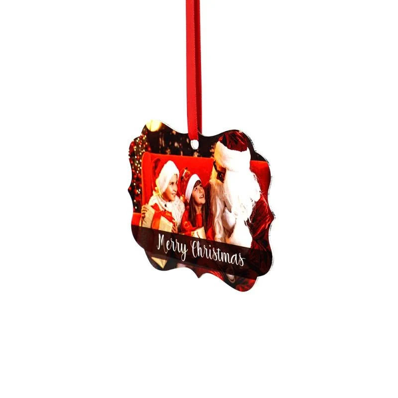 Aluminium Xmas Decoration - Double Sided - Fancy Rectangle - Image 3