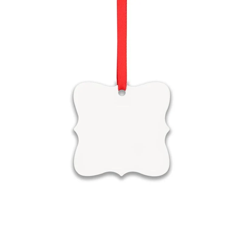 Aluminium Xmas Decoration - Double Sided - Fancy Square - Image 2