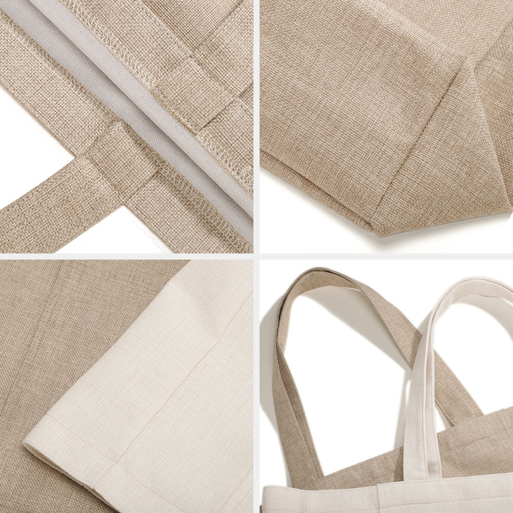 Dark Linen Yoga Tote Bag - 36 x 50cm - Image 3