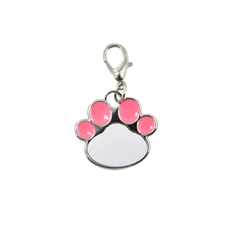 Dog Tag Paw Shape - Pink - Image 2