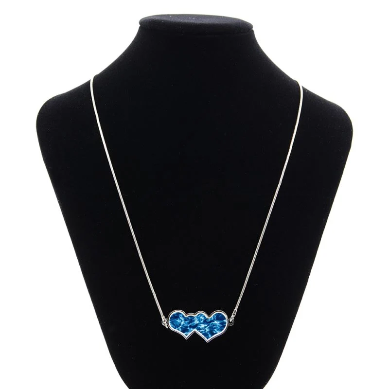 Double Love Heart Necklace - Image 4