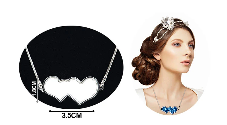 Double Love Heart Necklace - Image 5