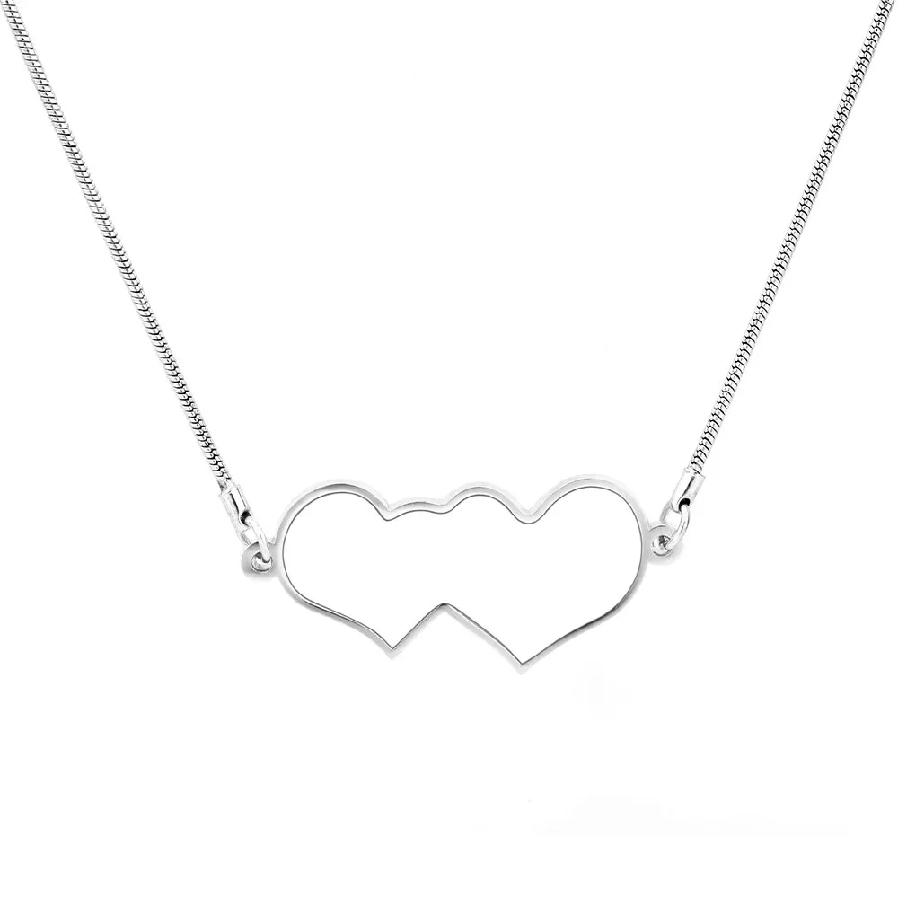 Double Love Heart Necklace - Image 6