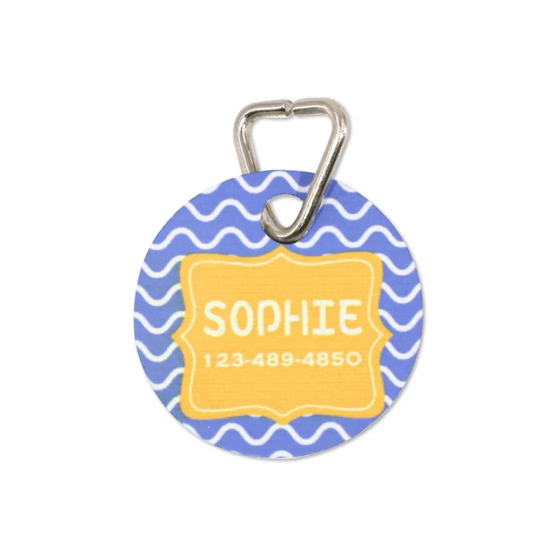 Aluminium Pet Tag Double Side Printable Round Shape