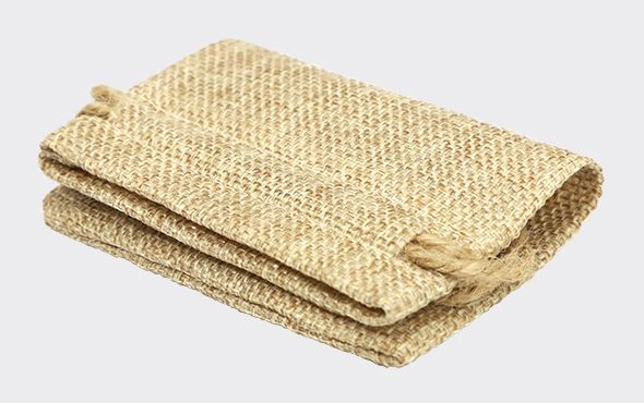 Faux Burlap Drawstring Bag - 12 x 17 cm - Image 4