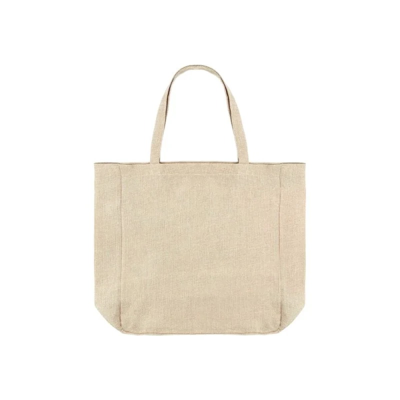 Faux Burlap Tote Bag Natural - 38 x 40cm - Image 4