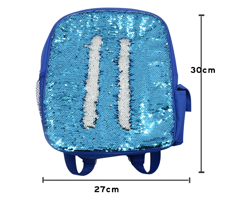 Kids Blue Sequin Backpack - Image 3