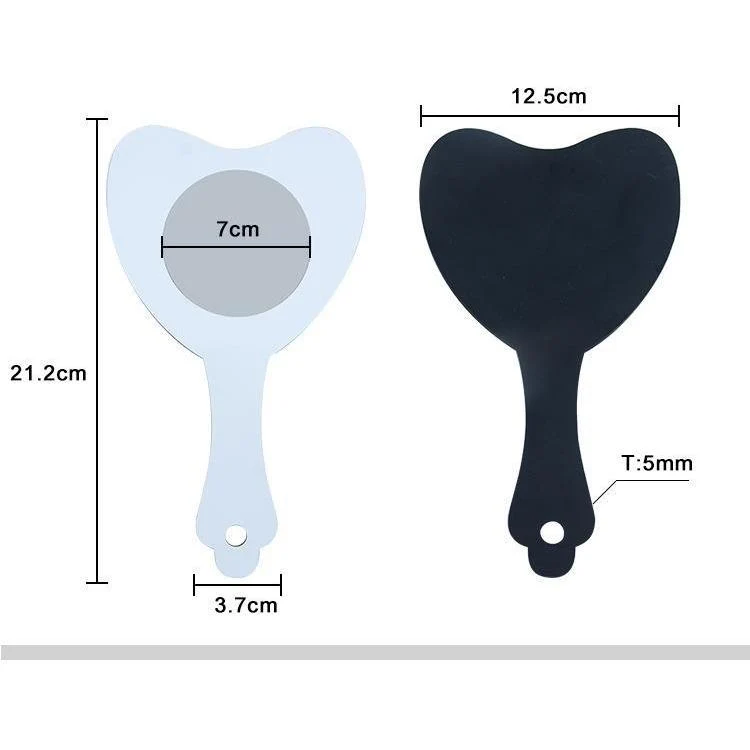 Kids MDF Handheld Mirror - Heart - Image 6