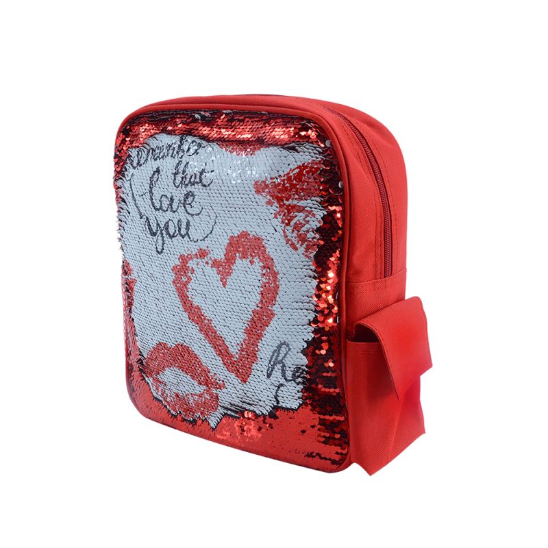 Kids Red Sequin Backpack - Image 4