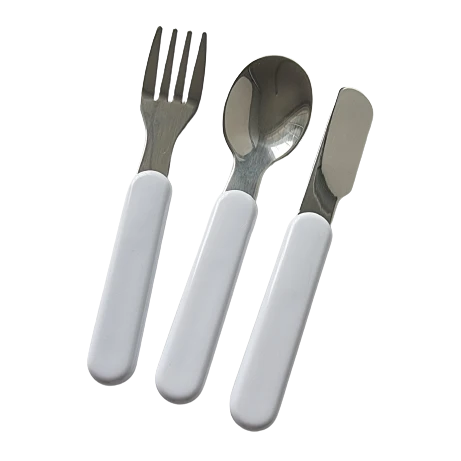 Kids Polymer Steel Knife, Fork and Spoon Cutlery Set - Image 2