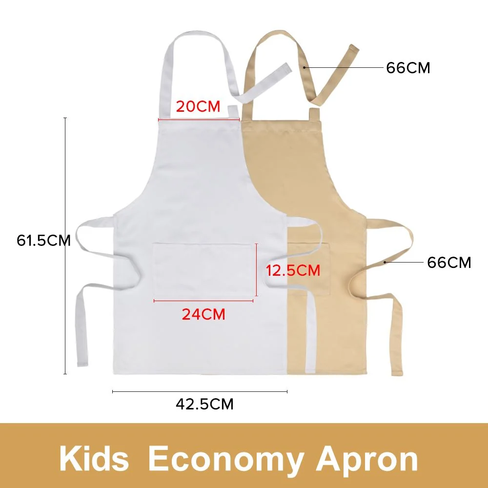 Kids White Polyester Apron - Image 5