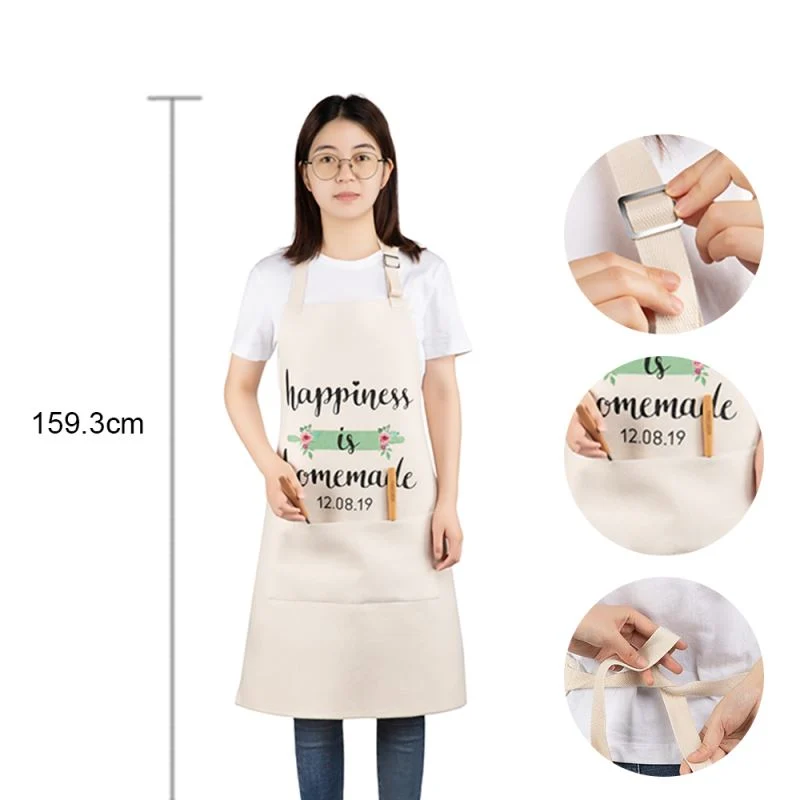 Linen Adult Apron with Pocket - Image 5