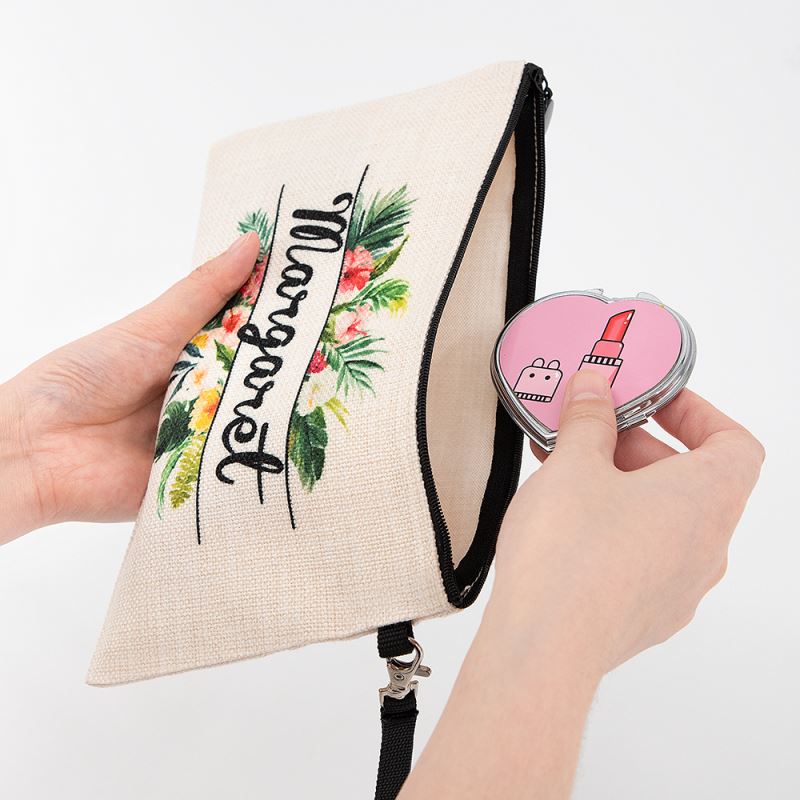 Linen Cosmetic Pouch - 15 x 24 - Image 5