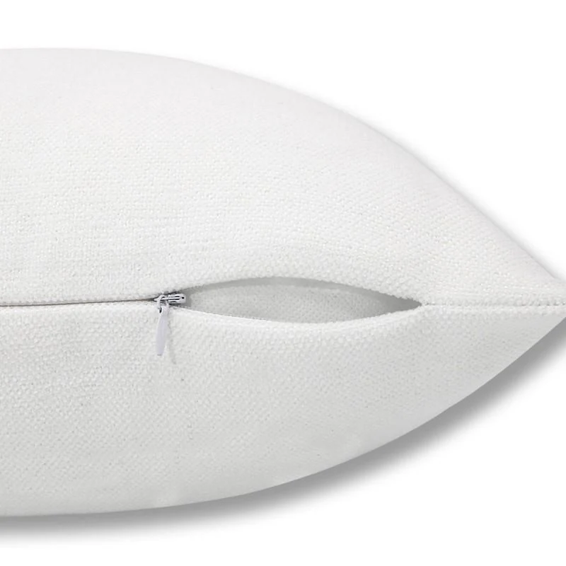 Linen Cushion Cover White 25 x 25 - Image 3