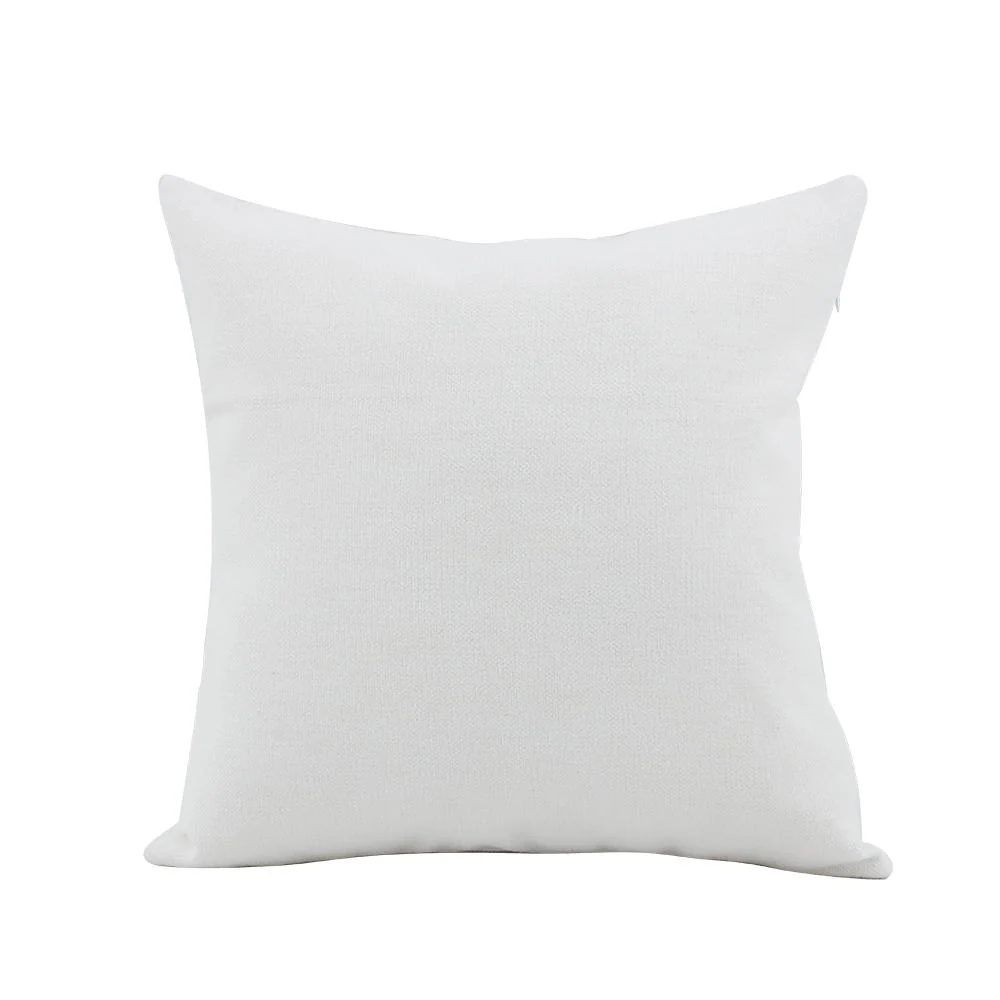 Linen Cushion Cover White 40 x 40 - Image 2