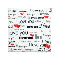 Linen - I love You Cushion Cover - 40 x 40 cm - Image 5