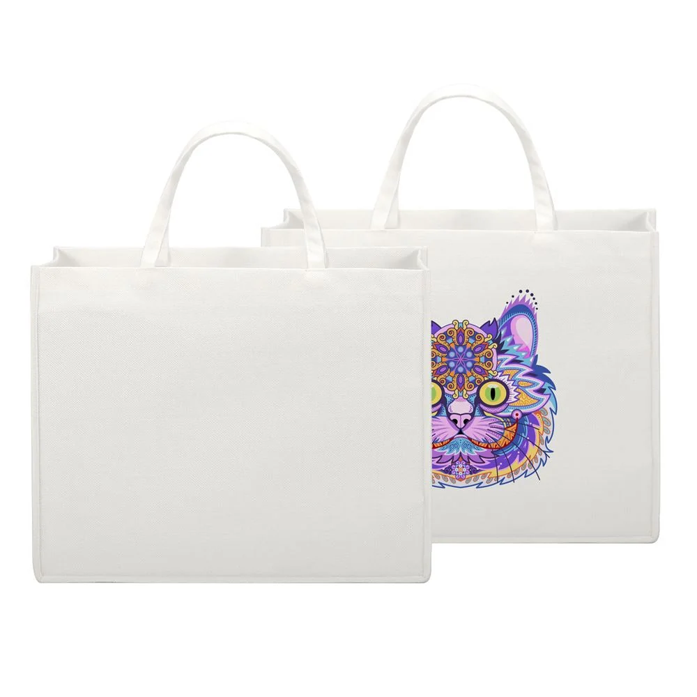 Linen Tote Bag White - 43 x 34 x 19 cm - Image 4