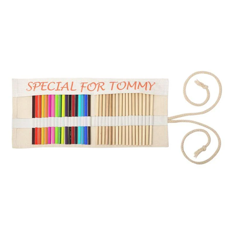 Linen Pencil Holder - Roll - Image 2