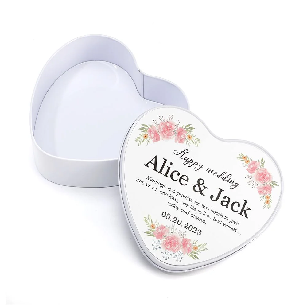 Love Heart Metal Tin - White - Image 4