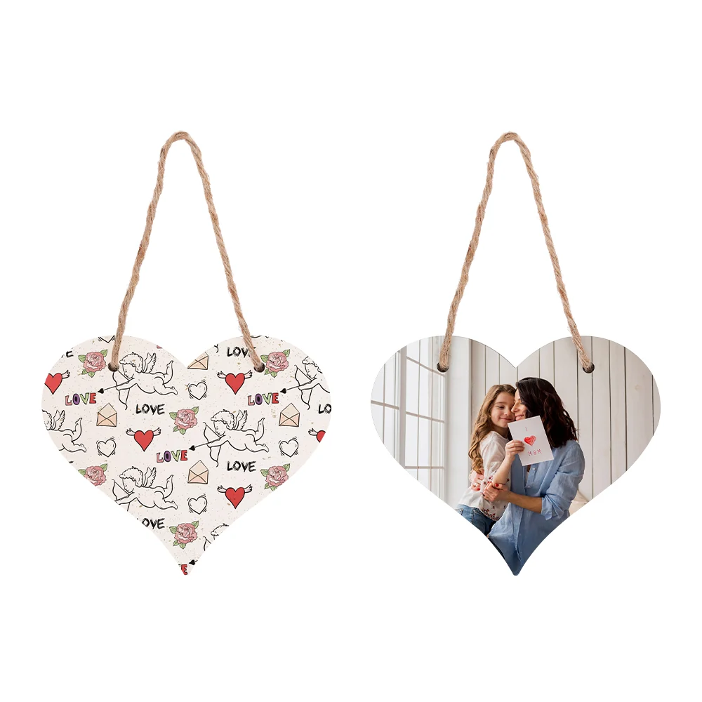 MDF Love Heart Plaque - Single side printable - Image 3