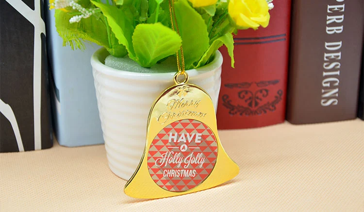 Metal Christmas Bell - Gold - Image 6