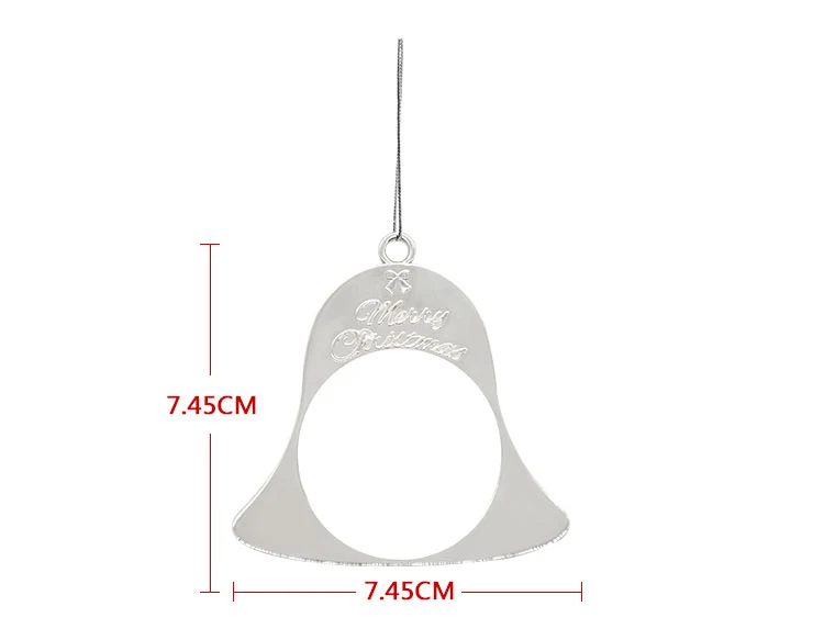 Metal Christmas Bell - Silver - Image 4