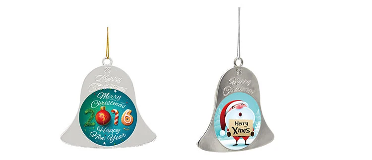 Metal Christmas Bell - Silver - Image 5