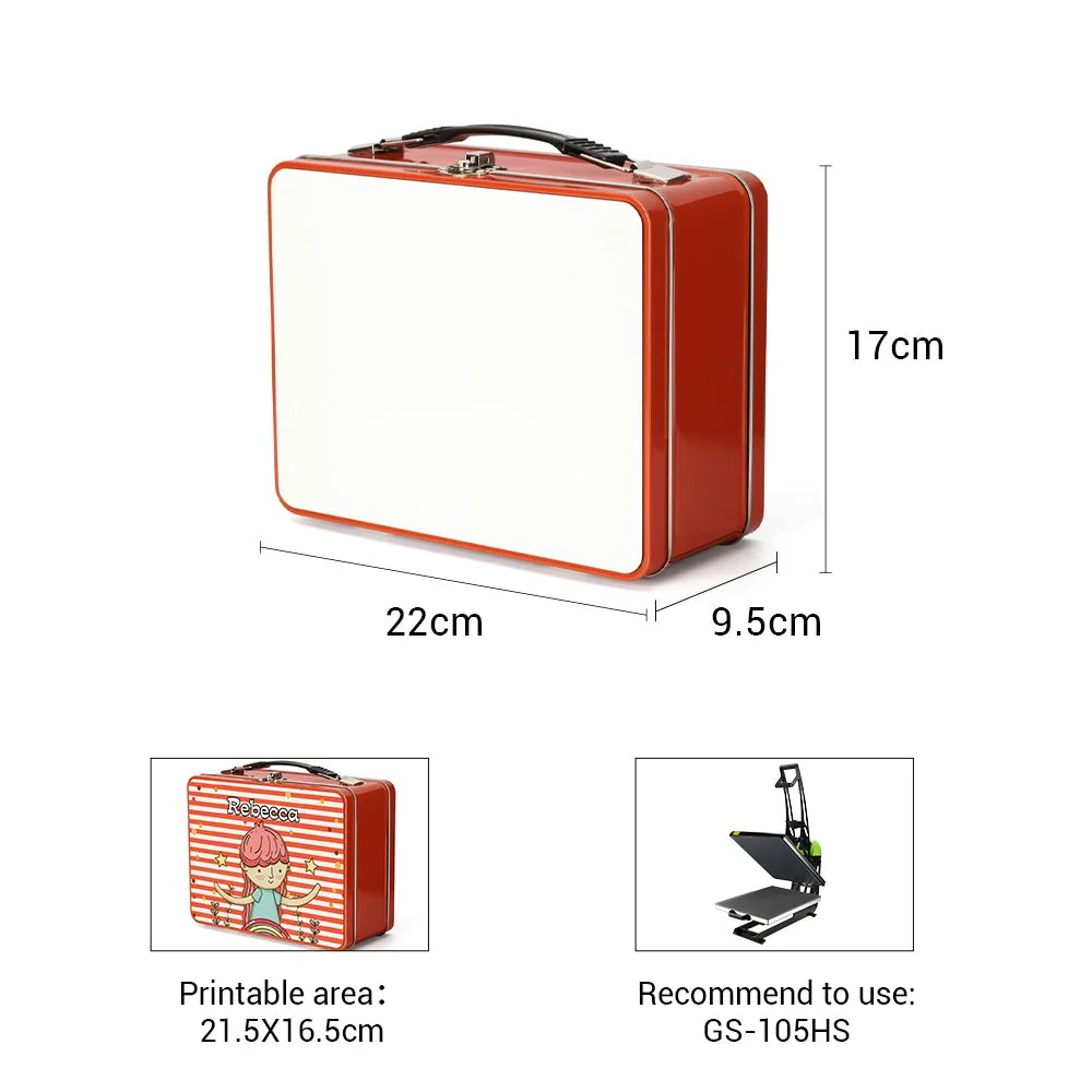 Metal Lunch Box - Red - Image 4