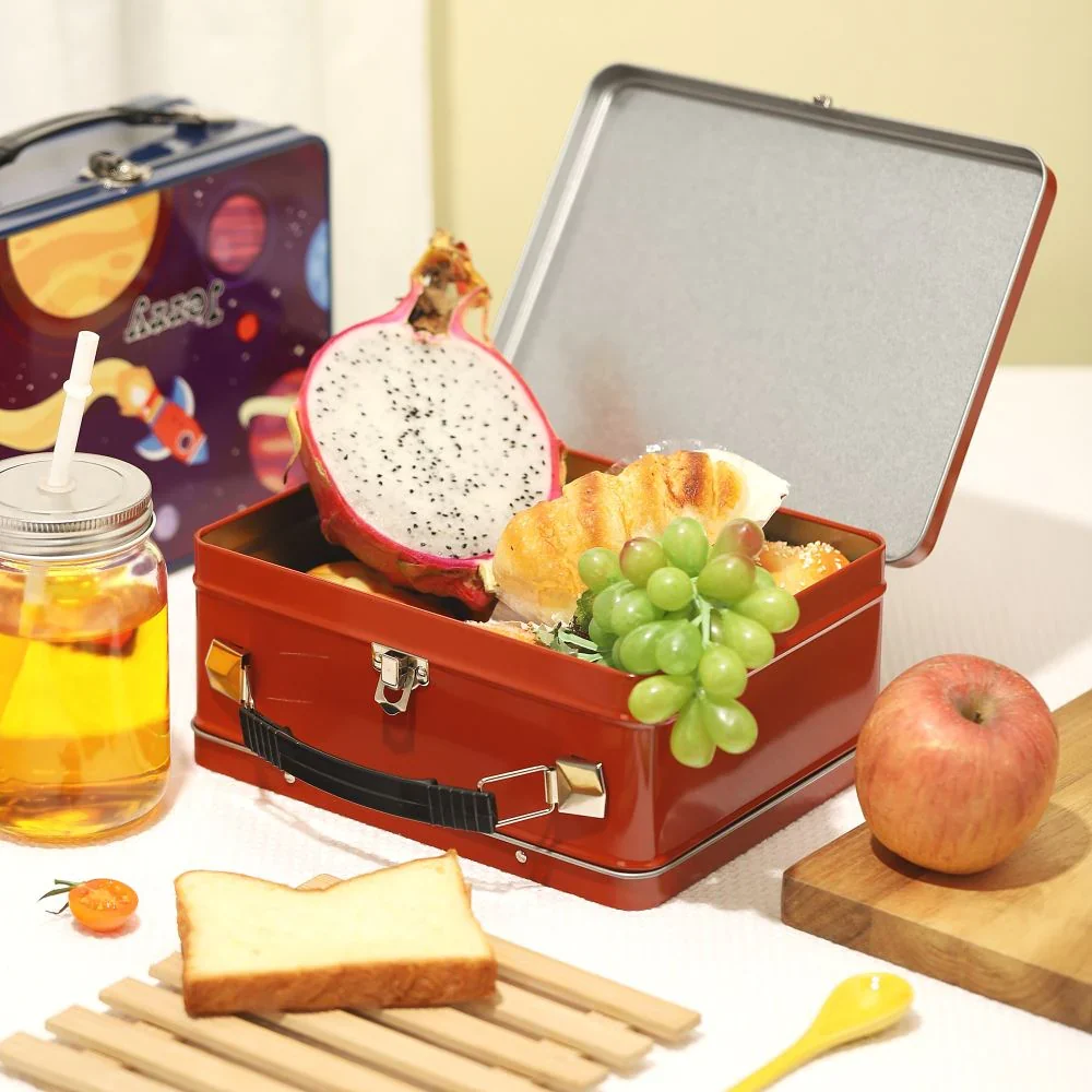 Metal Lunch Box - Red - Image 5