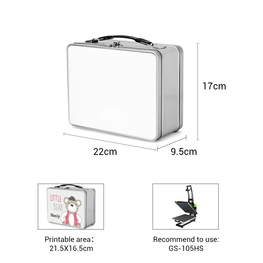 Metal Lunch Box - Silver - Image 5