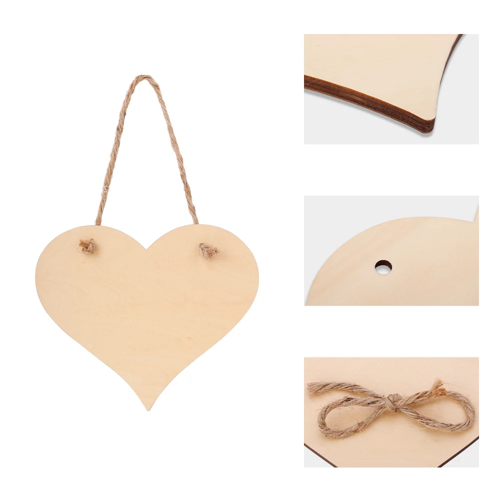 Natural MDF Heart door plaque - Image 3