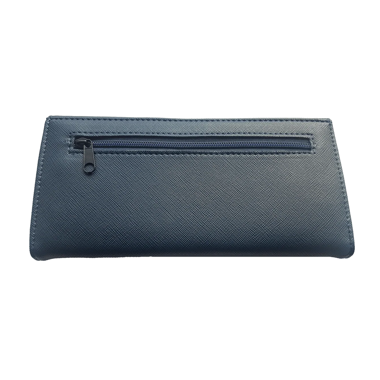 Large Leather Purse - Navy Blue + giftbox - Image 3