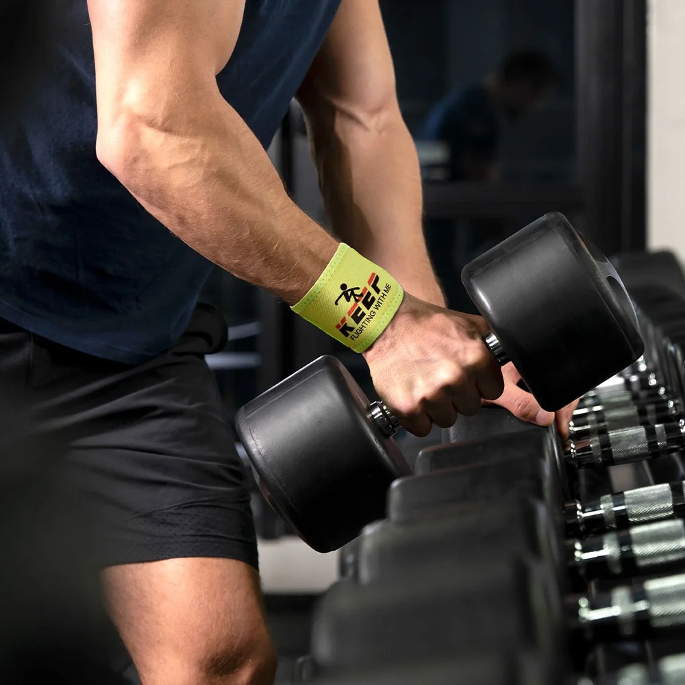 Neoprene Wrist Band Pair - Neon Green - Image 8