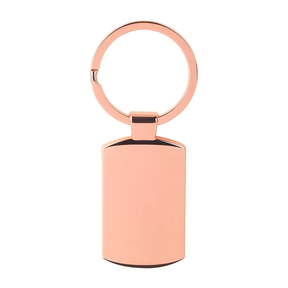 Oblong Metal Keyring - Rose Gold - Image 3