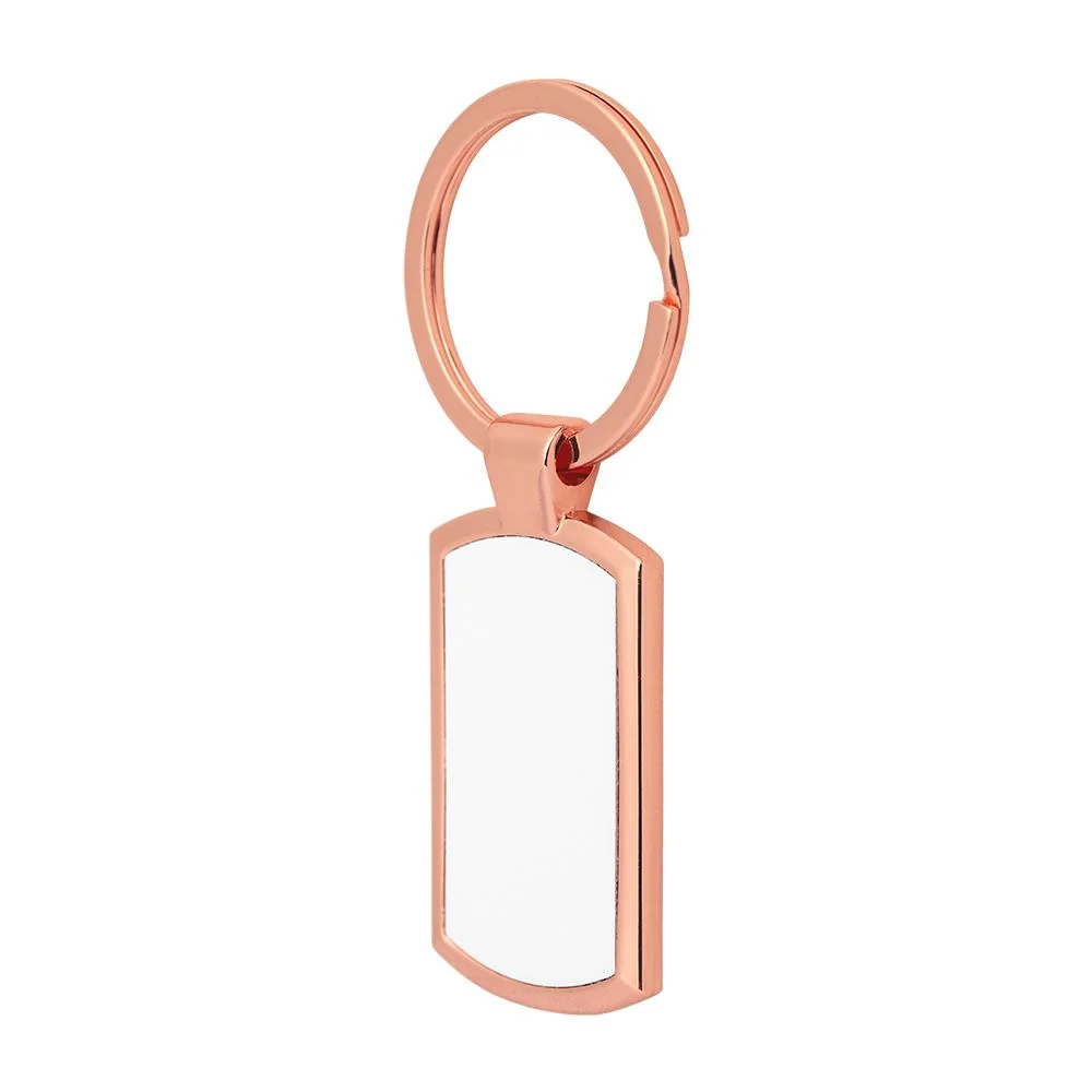 Oblong Metal Keyring - Rose Gold - Image 4