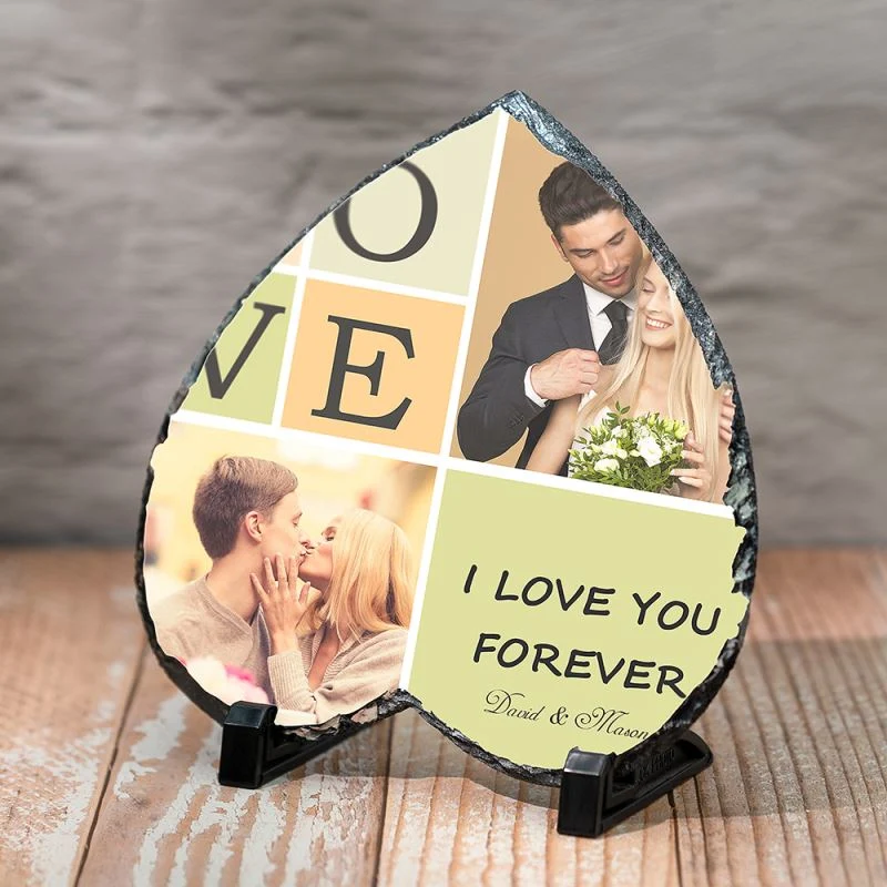 Photo Rock Slate 15 x 15 - Heart - Glossy - Image 6