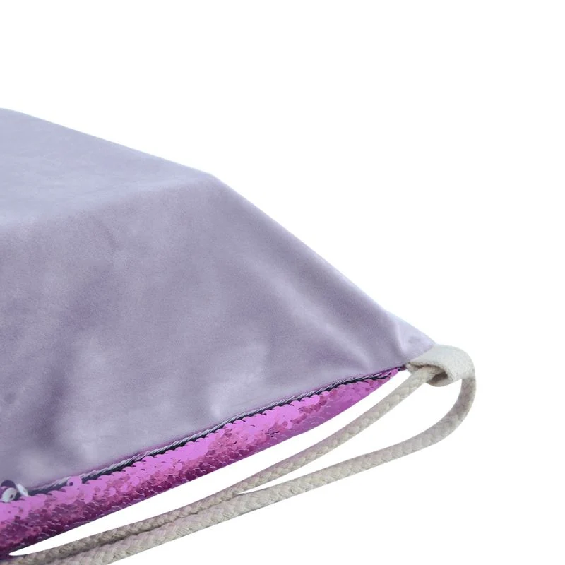 Pink Sequin drawstring bag - 34 x 45 cm - Image 4