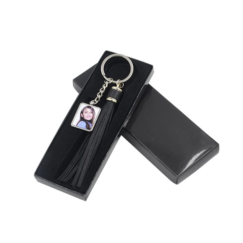 Rectangle Tassel Metal Keyring - Image 2