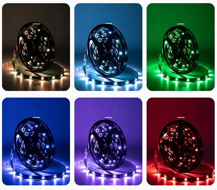 RGB LED Strip Light USB with Bluetooth & Remote 1M - Image 2